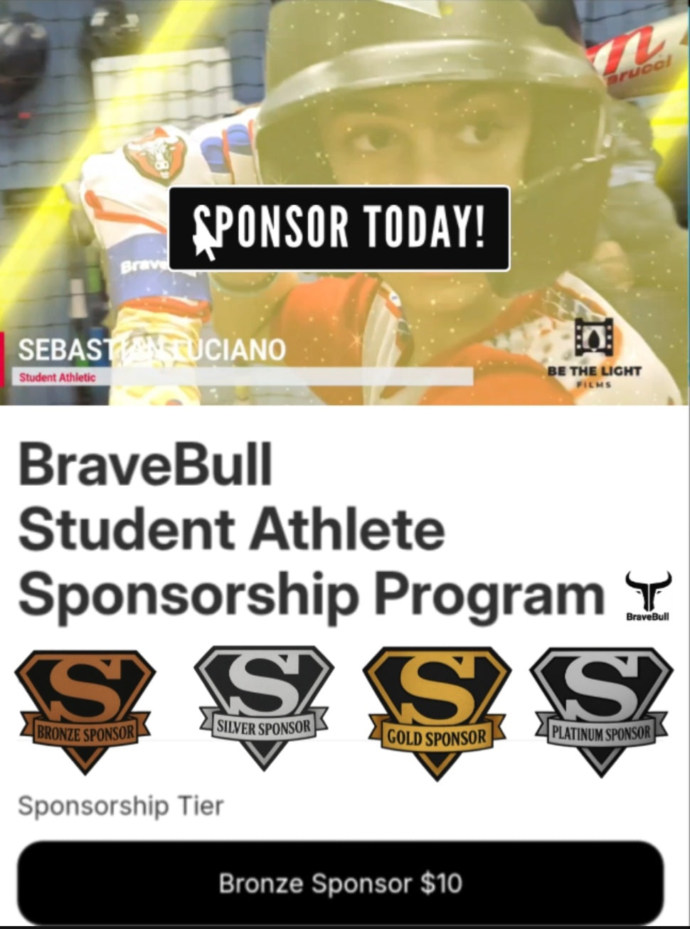 BraveBull Student Athlete Sponsorship Program
