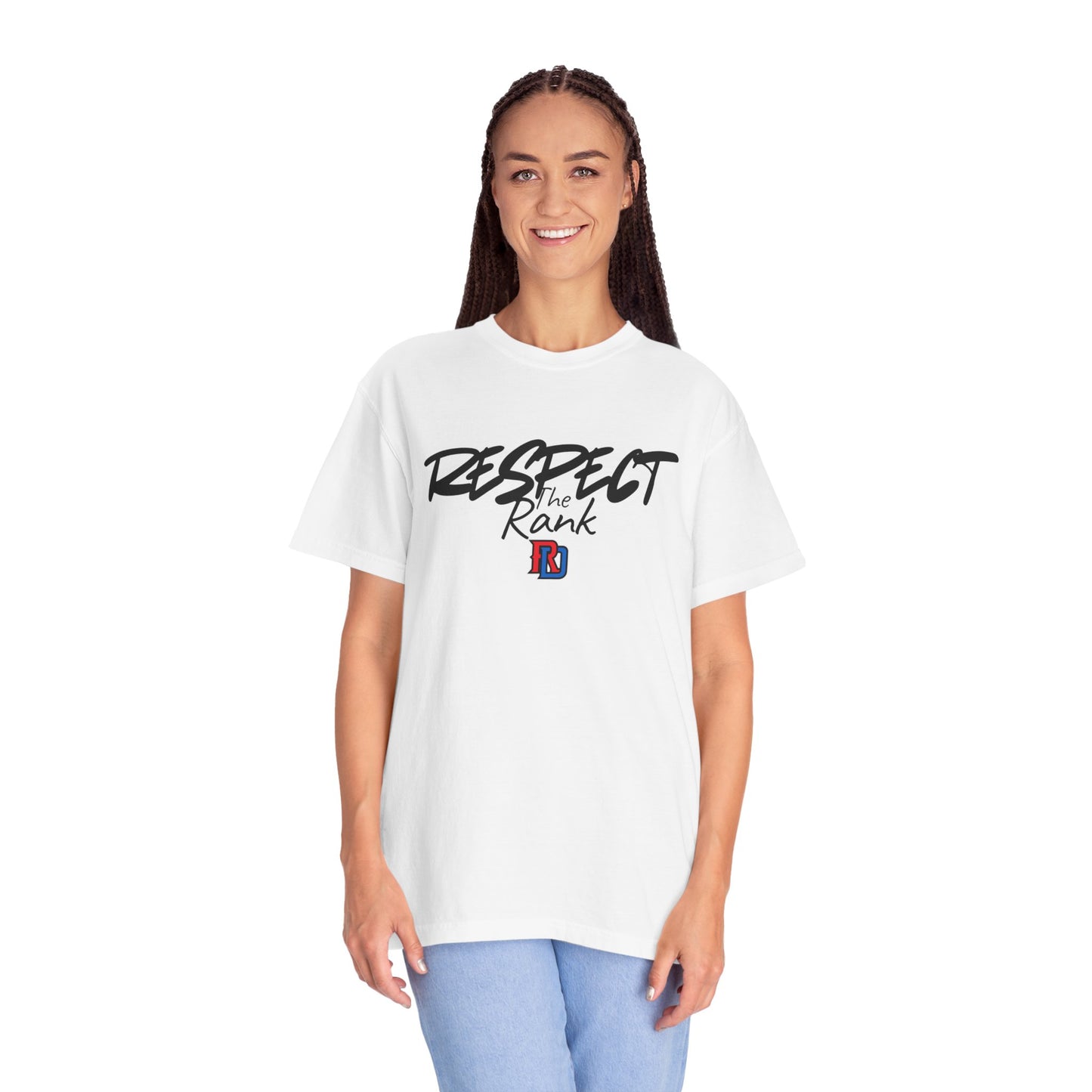 Respect the Rank Dominican Republic Baseball  Unisex Garment-Dyed T-shirt