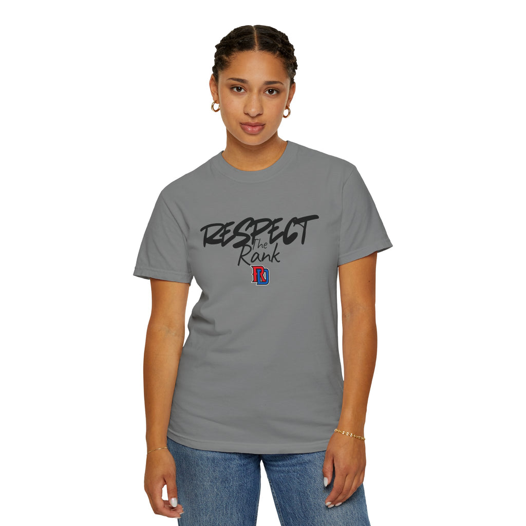 Respect the Rank Dominican Republic Baseball  Unisex Garment-Dyed T-shirt
