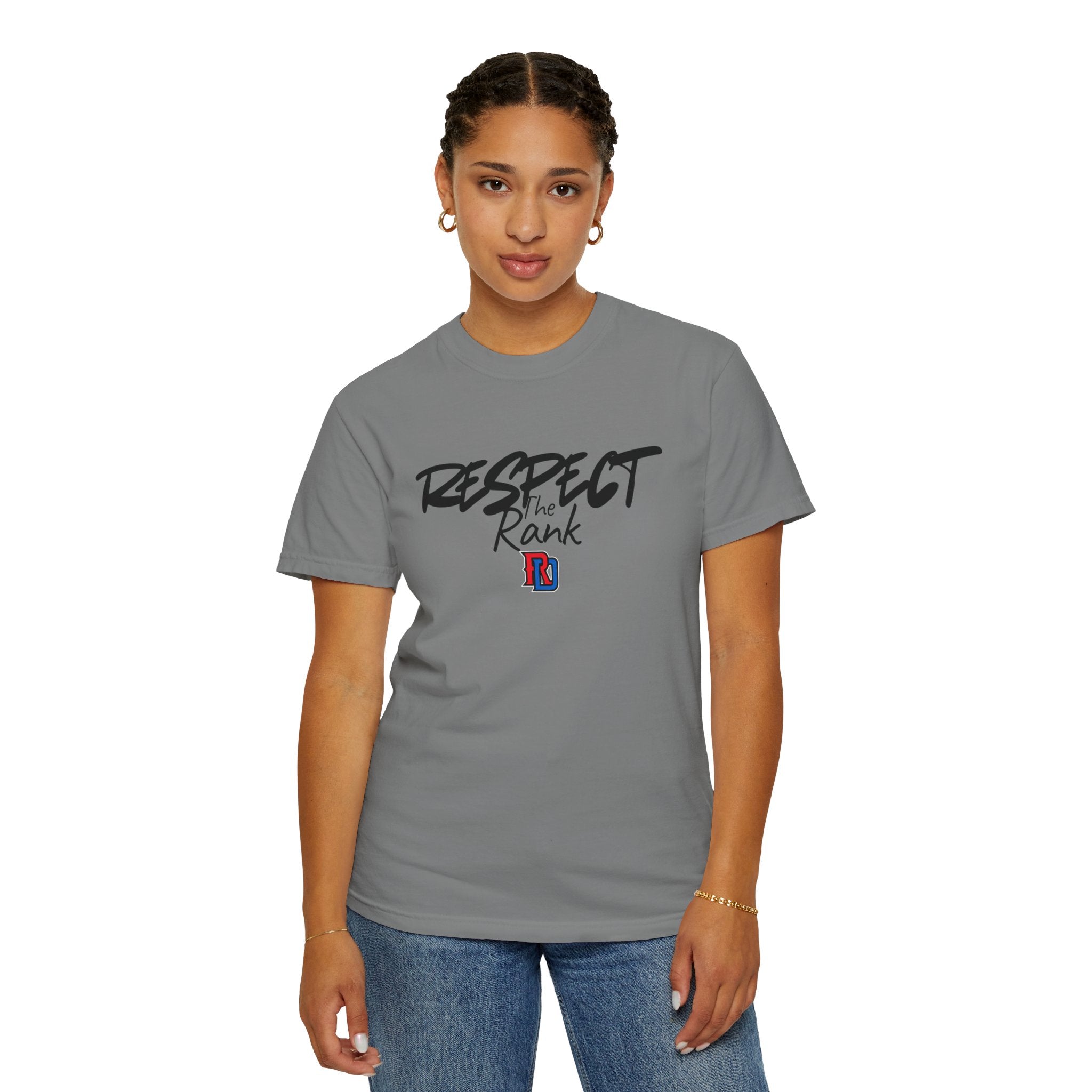 Respect the Rank Dominican Republic Baseball  Unisex Garment-Dyed T-shirt