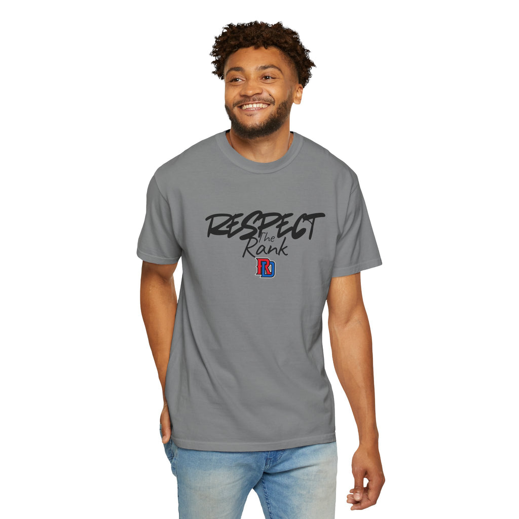 Respect the Rank Dominican Republic Baseball  Unisex Garment-Dyed T-shirt