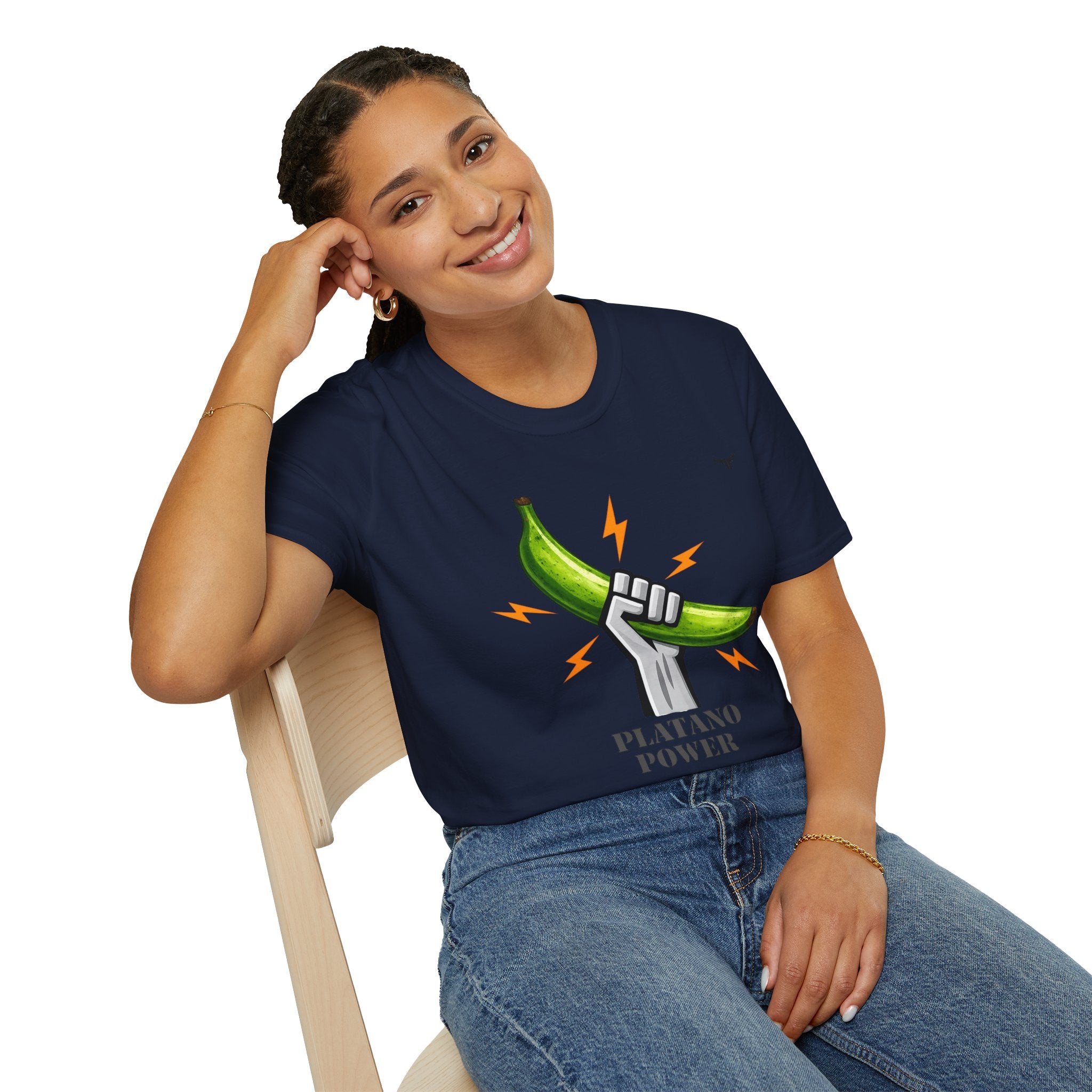 Platano Power T-Shirt – Celebrate Dominican Pride! Unisex Softstyle T-Shirt
