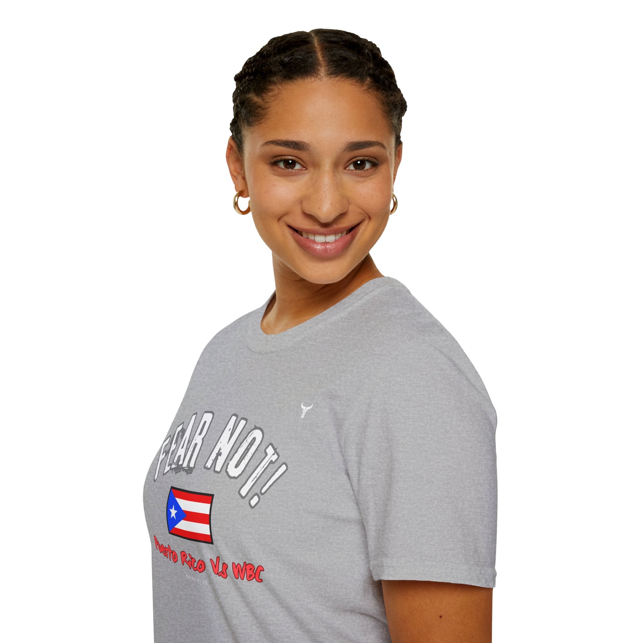 Fear Not Isaiah 4:10 Puerto Baseball Team T-Shirt