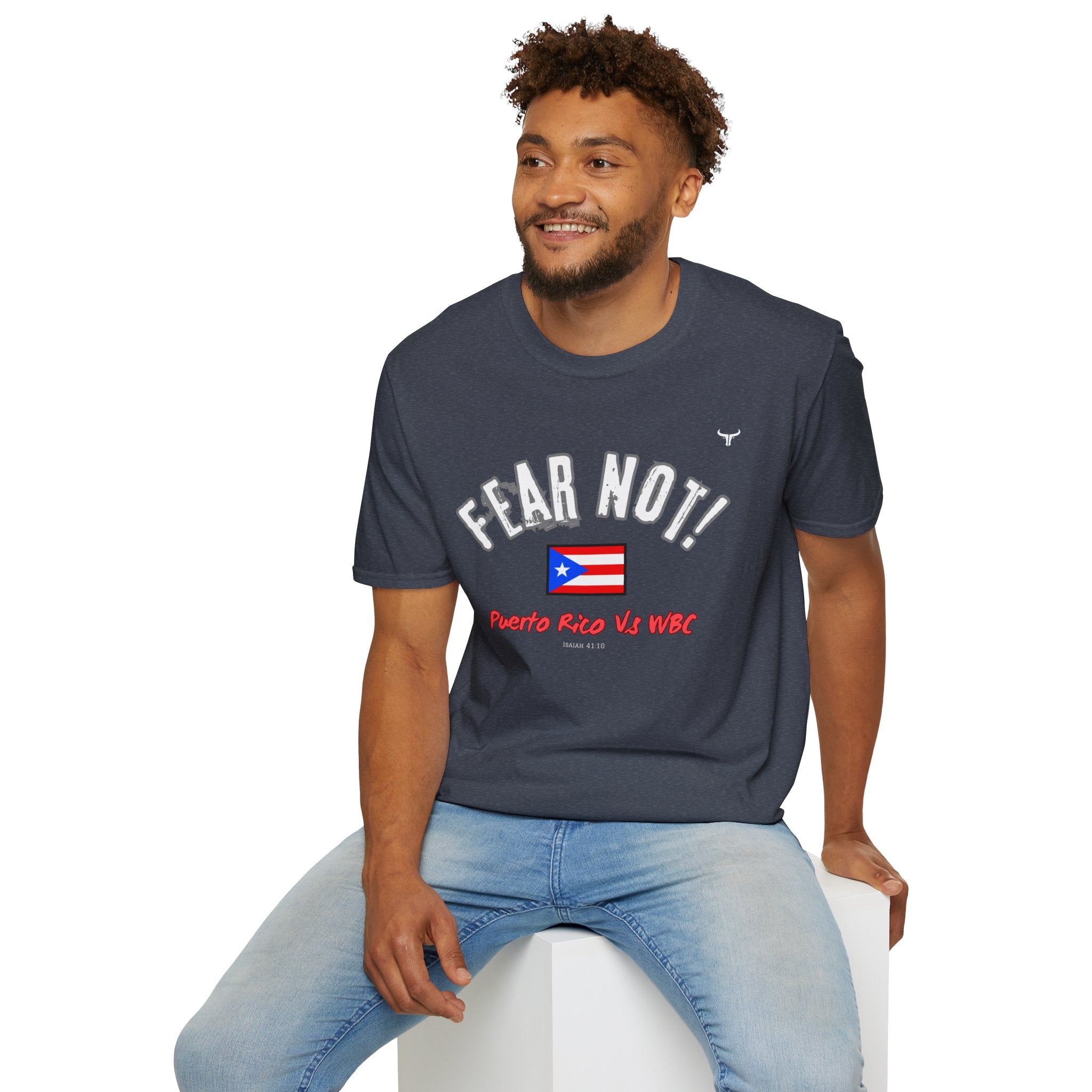 Fear Not Isaiah 4:10 Puerto Baseball Team T-Shirt