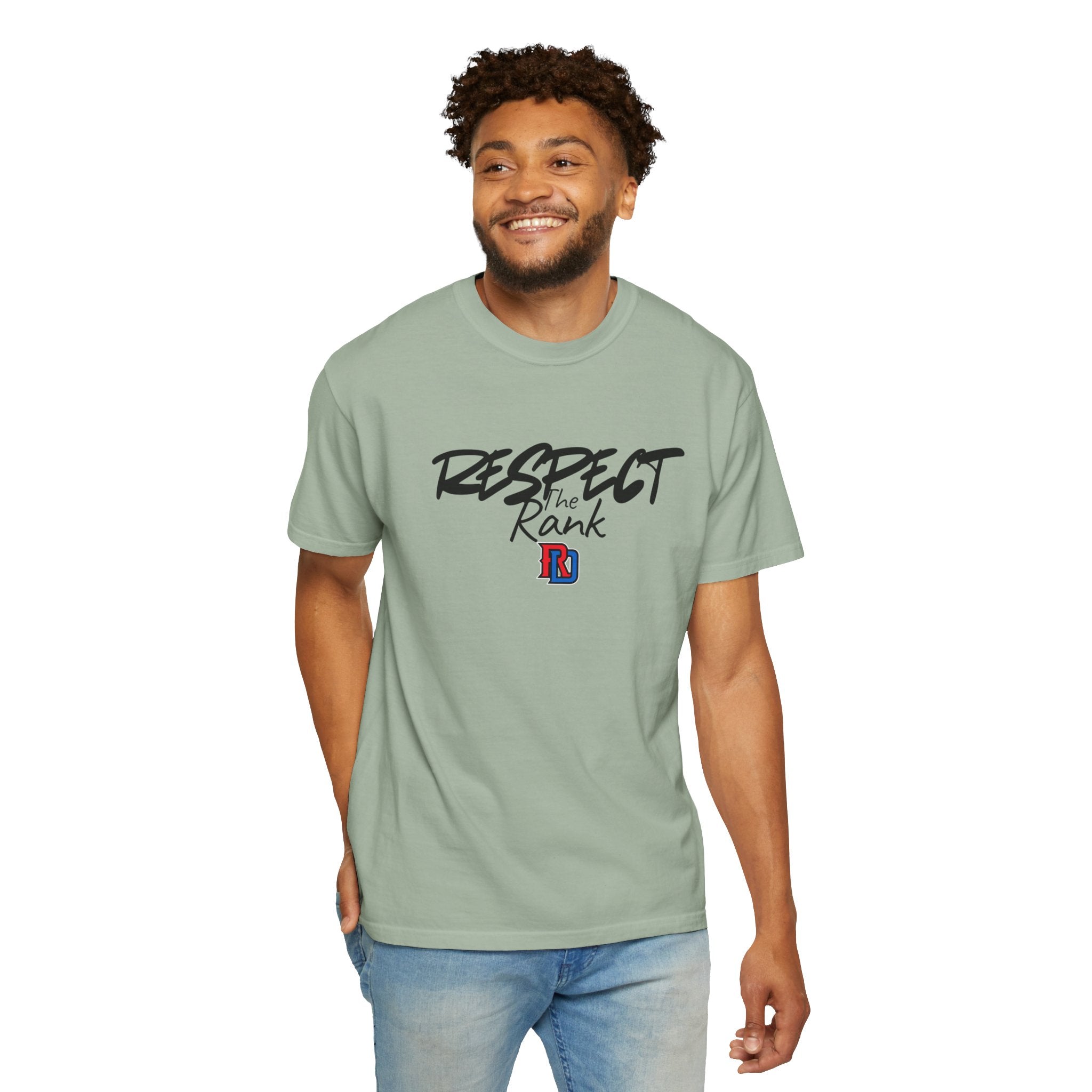 Respect the Rank Dominican Republic Baseball  Unisex Garment-Dyed T-shirt