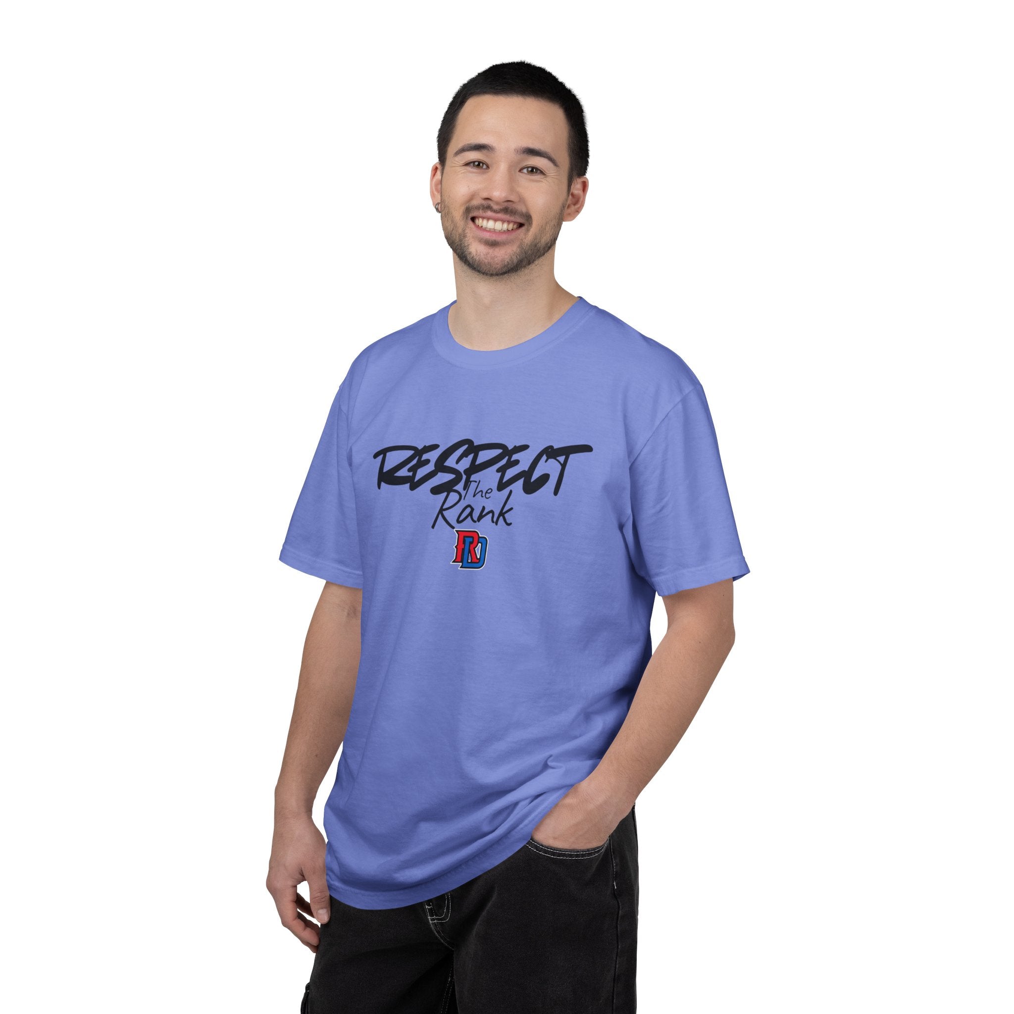 Respect the Rank Dominican Republic Baseball  Unisex Garment-Dyed T-shirt