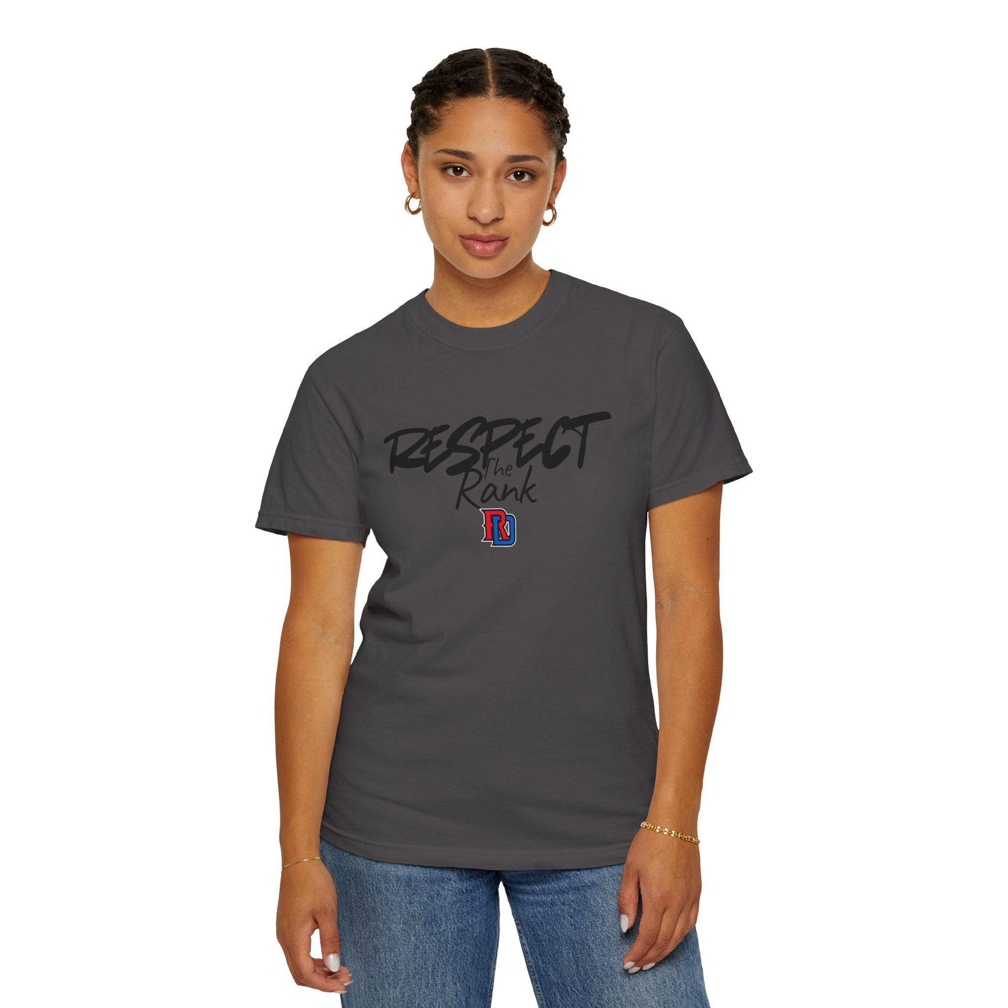 Respect the Rank Dominican Republic Baseball  Unisex Garment-Dyed T-shirt