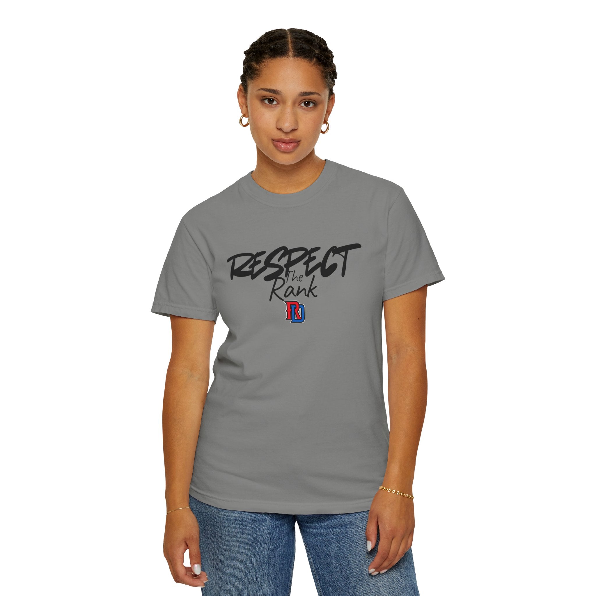 Respect the Rank Dominican Republic Baseball  Unisex Garment-Dyed T-shirt