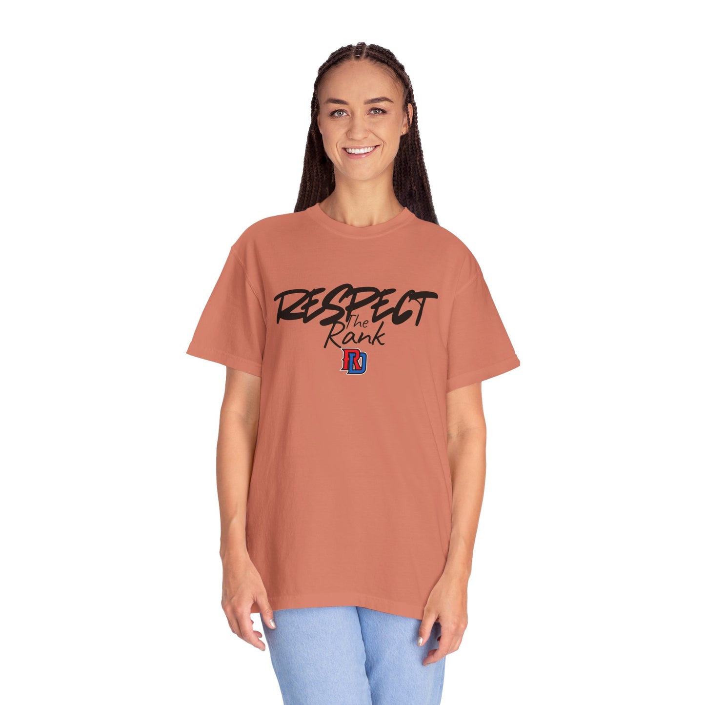 Respect the Rank Dominican Republic Baseball  Unisex Garment-Dyed T-shirt