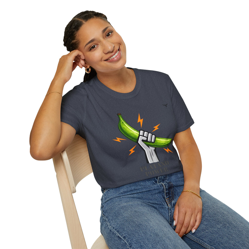 Platano Power T-Shirt – Celebrate Dominican Pride! Unisex Softstyle T-Shirt