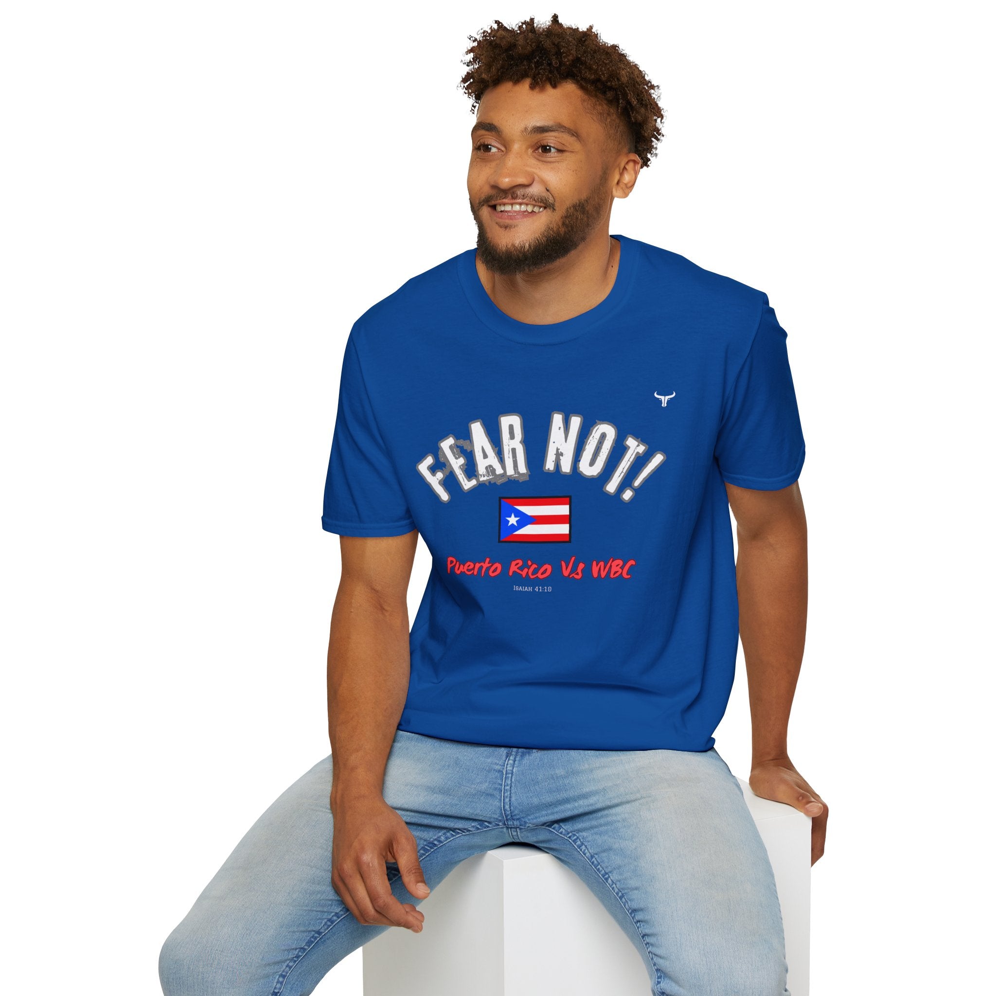 Fear Not Isaiah 4:10 Puerto Baseball Team T-Shirt