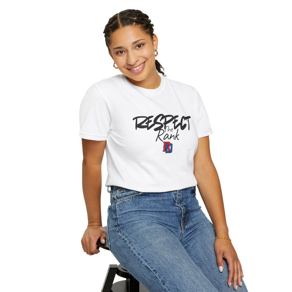 Respect the Rank Dominican Republic Baseball  Unisex Garment-Dyed T-shirt