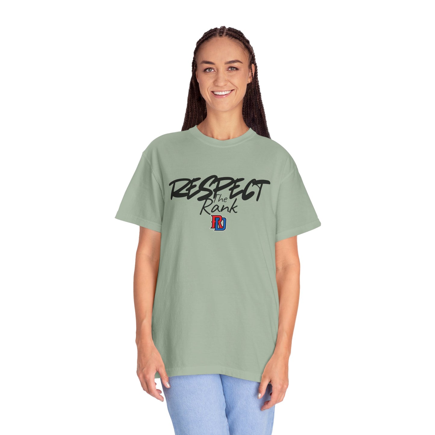 Respect the Rank Dominican Republic Baseball  Unisex Garment-Dyed T-shirt