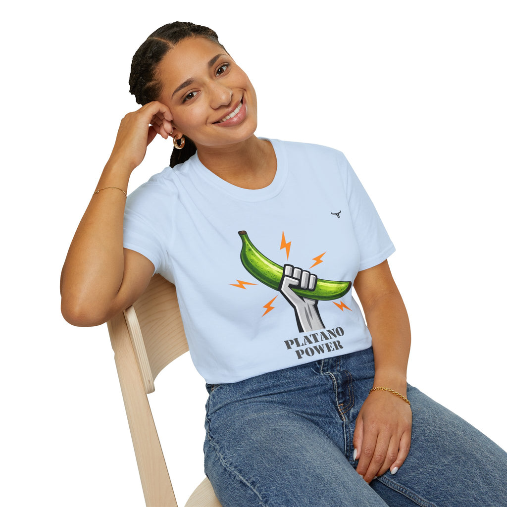 Platano Power T-Shirt – Celebrate Dominican Pride! Unisex Softstyle T-Shirt