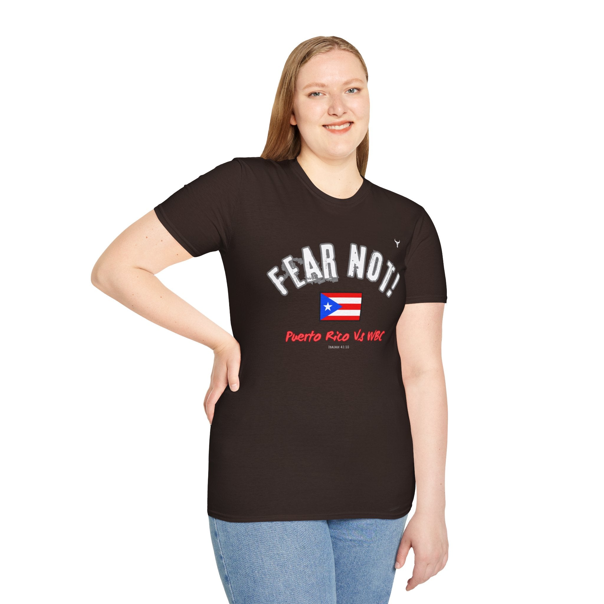 Fear Not Isaiah 4:10 Puerto Baseball Team T-Shirt