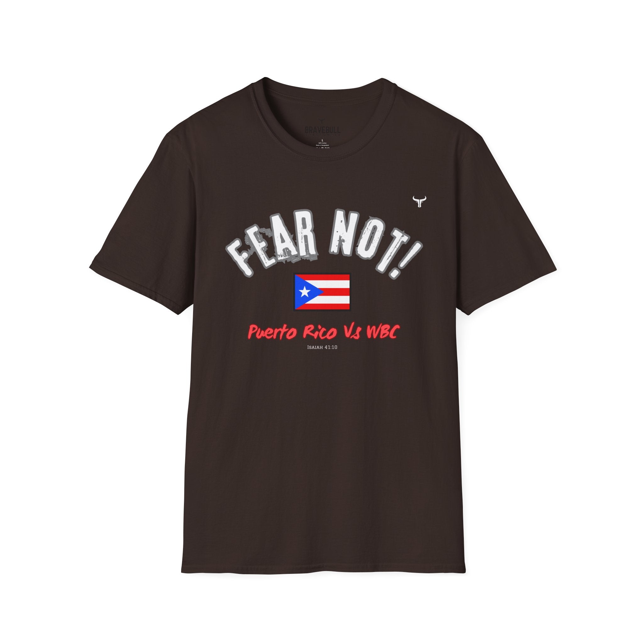 Fear Not Isaiah 4:10 Puerto Baseball Team T-Shirt