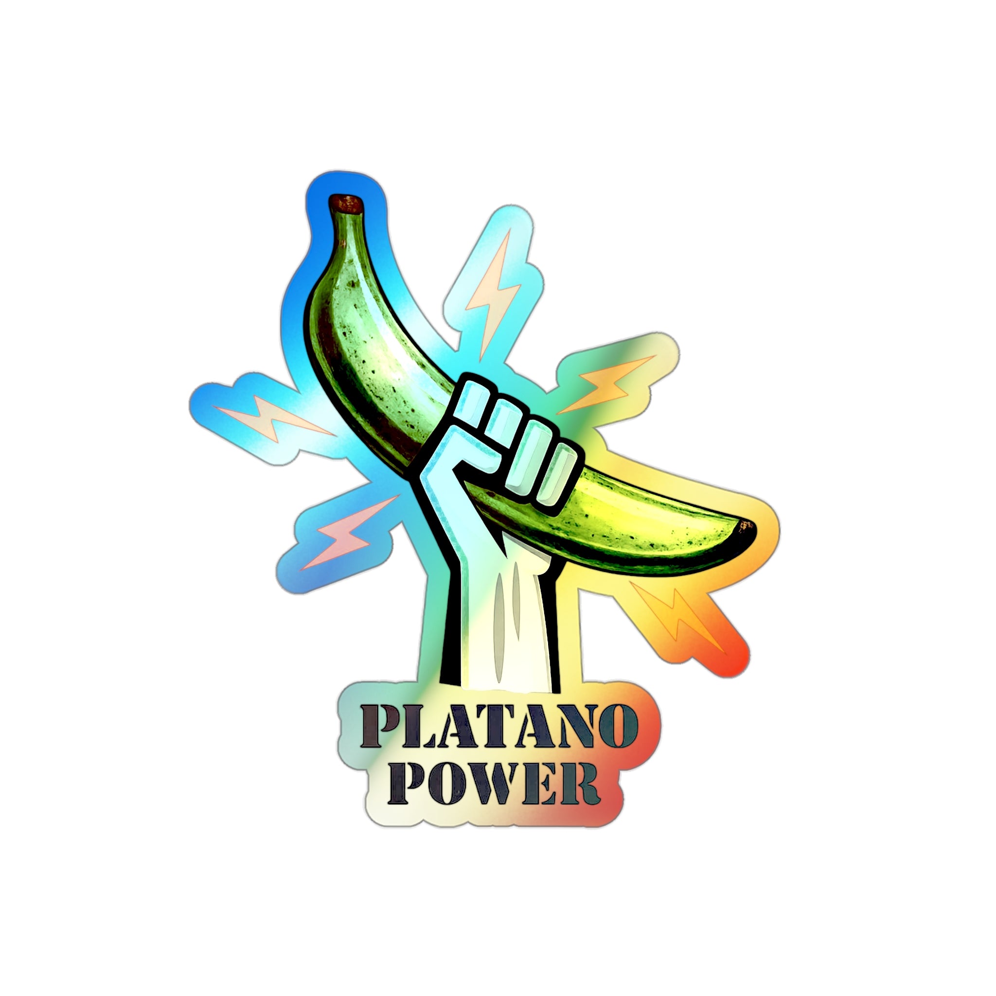 Platano power Holographic Die-cut Stickers