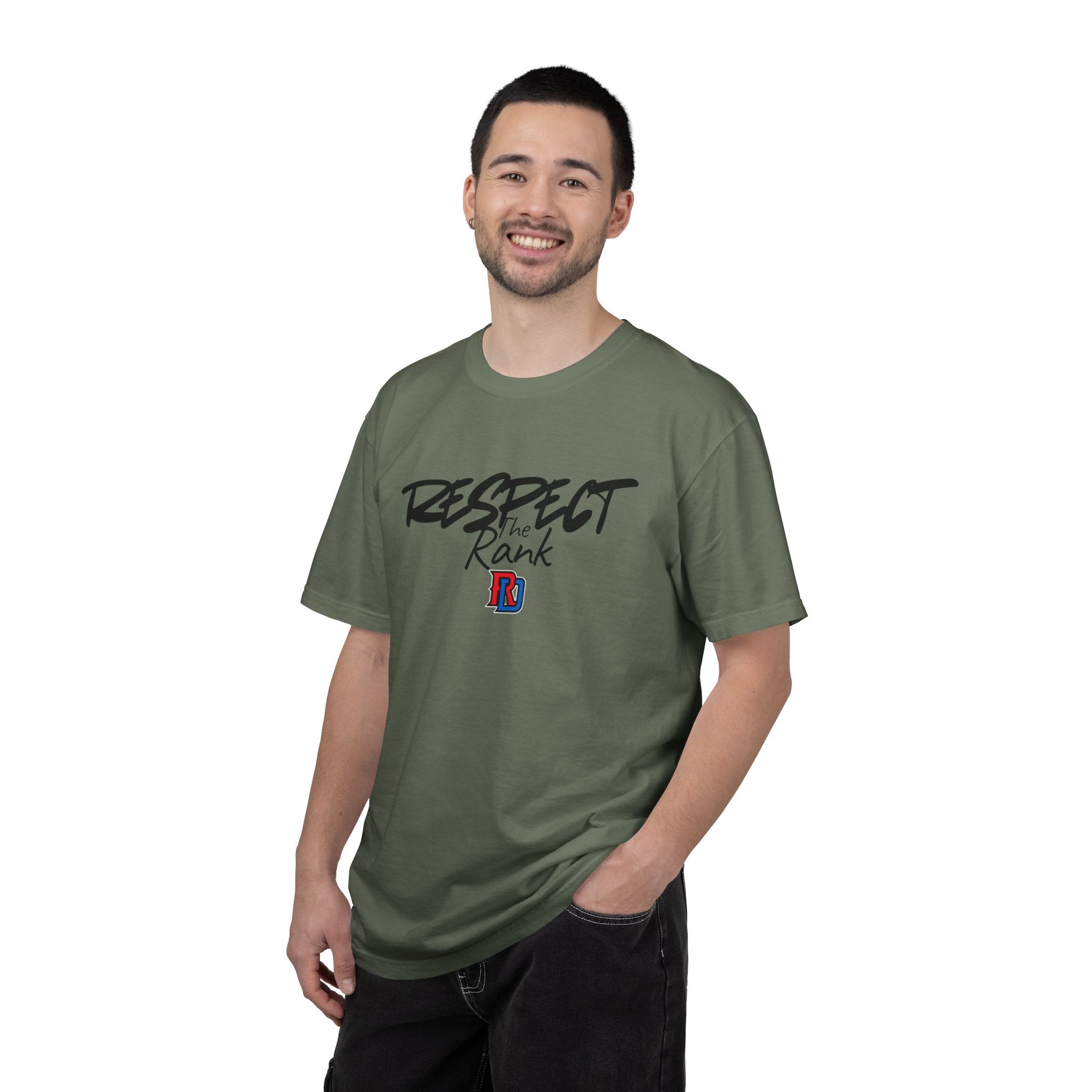 Respect the Rank Dominican Republic Baseball  Unisex Garment-Dyed T-shirt