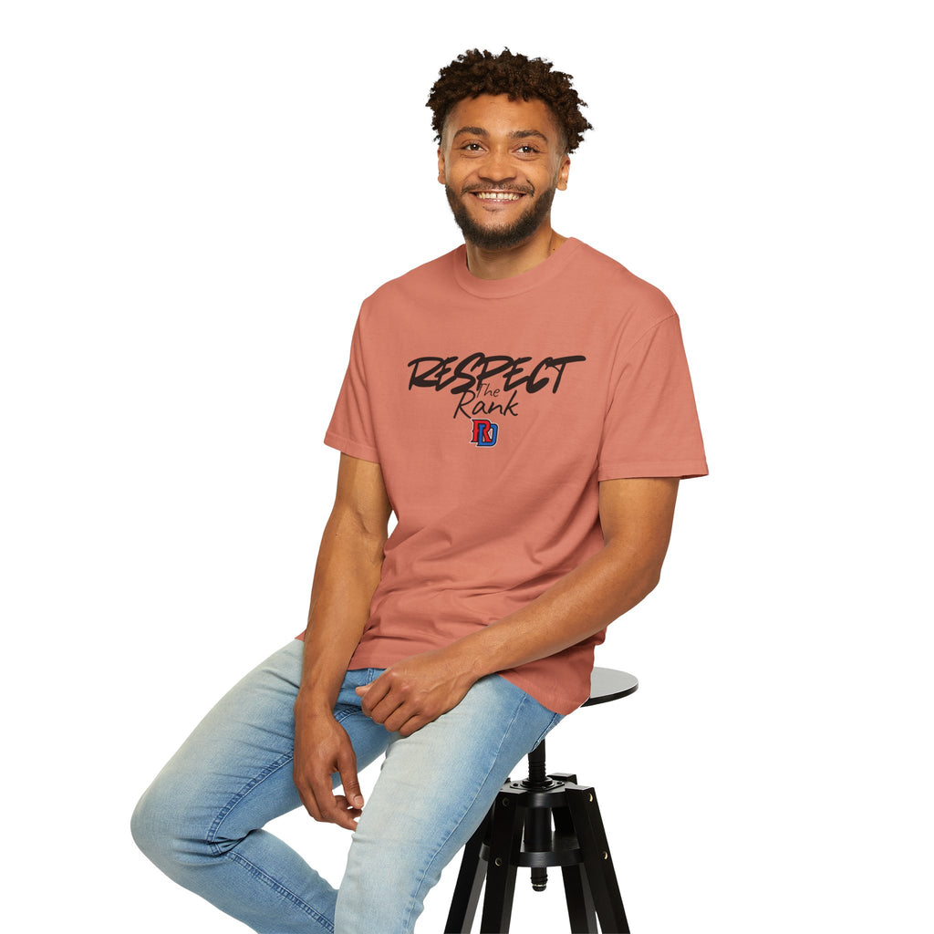 Respect the Rank Dominican Republic Baseball  Unisex Garment-Dyed T-shirt