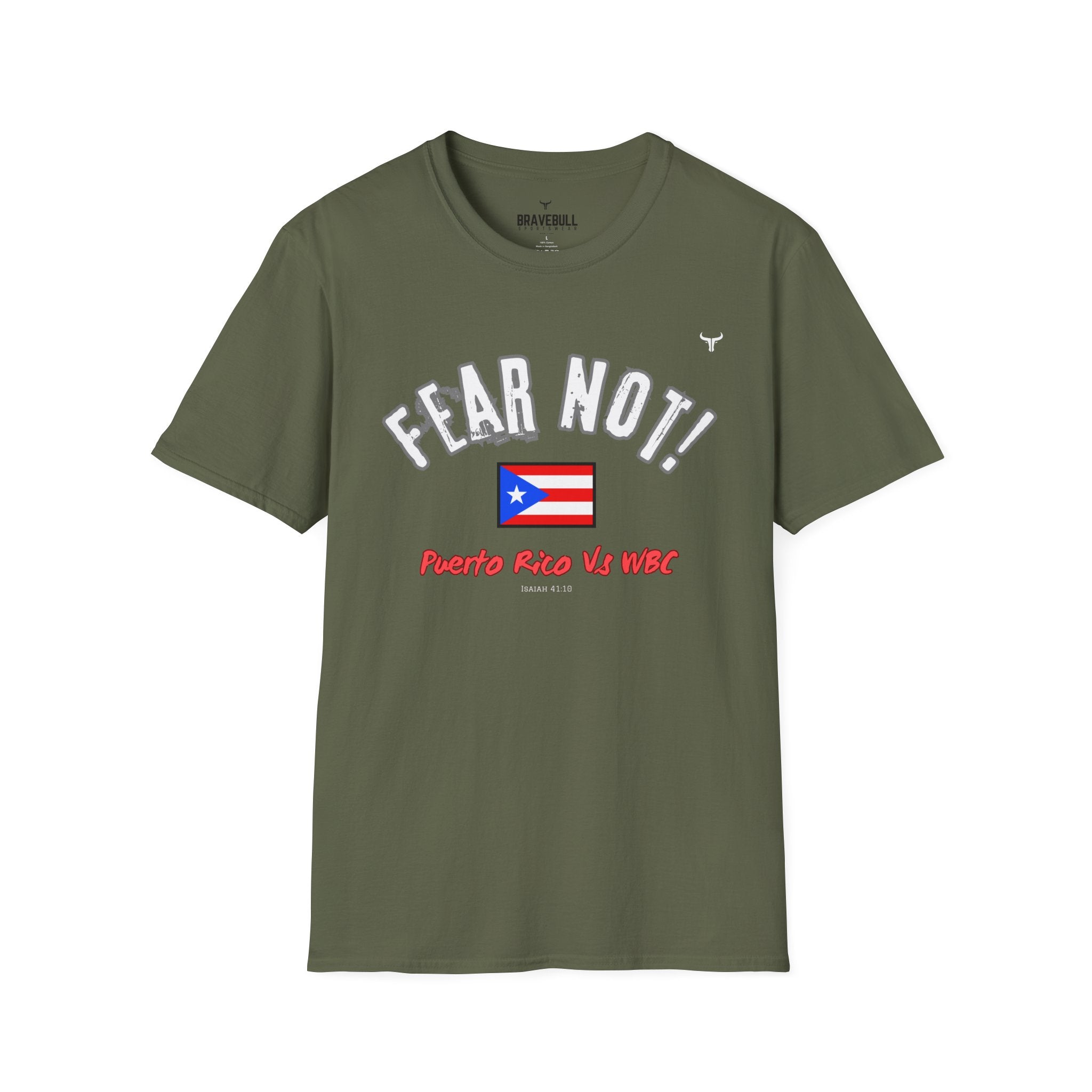 Fear Not Isaiah 4:10 Puerto Baseball Team T-Shirt