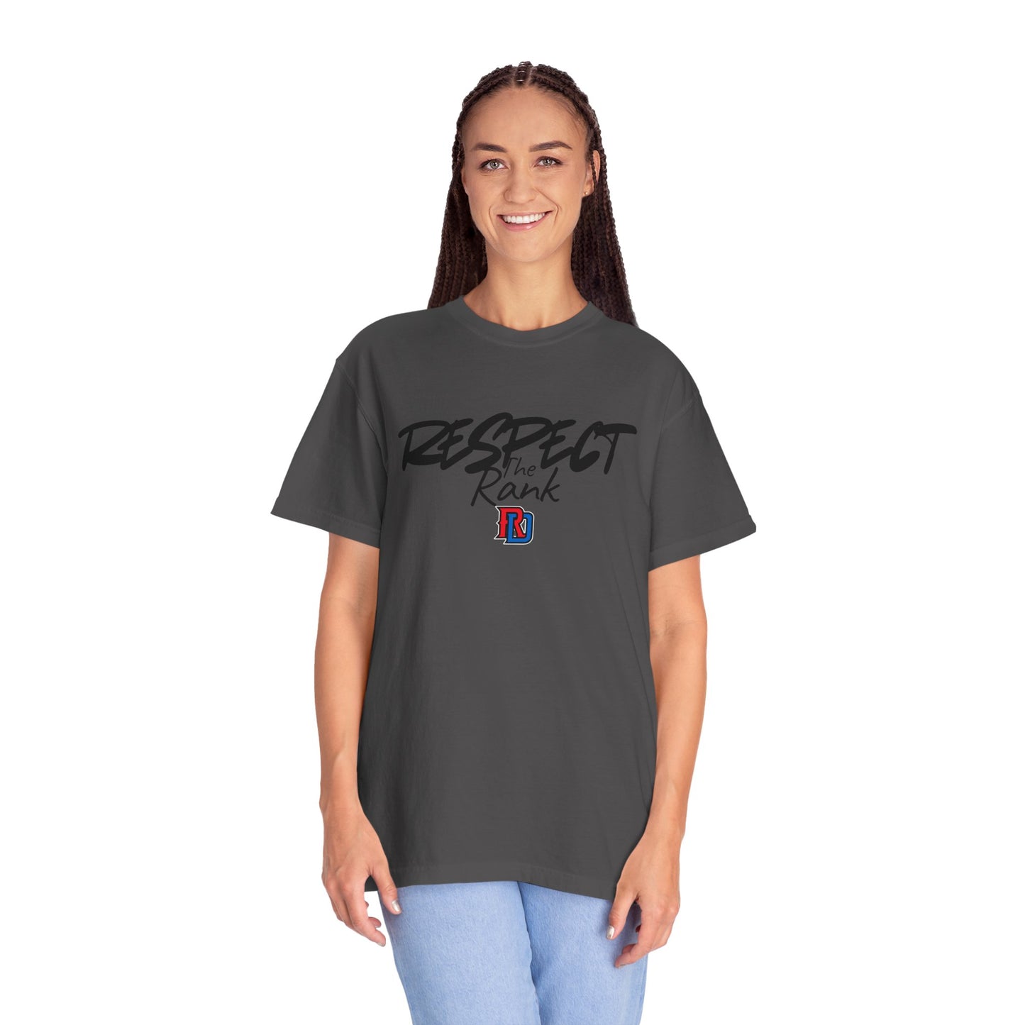 Respect the Rank Dominican Republic Baseball  Unisex Garment-Dyed T-shirt