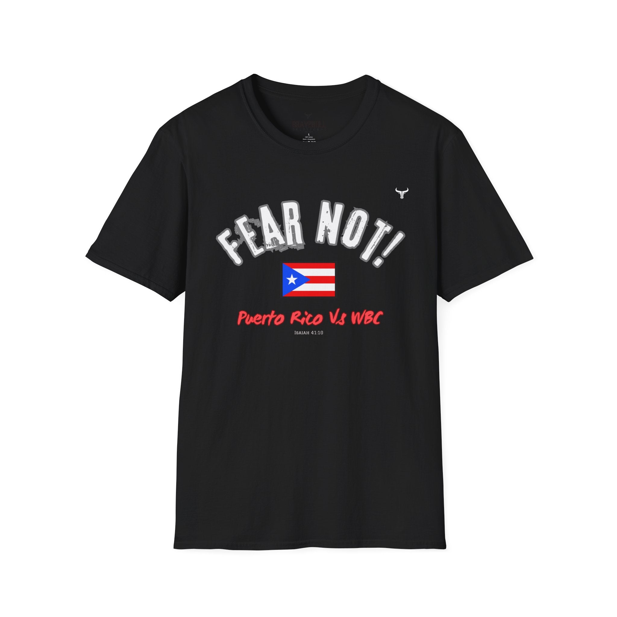 Fear Not Isaiah 4:10 Puerto Baseball Team T-Shirt