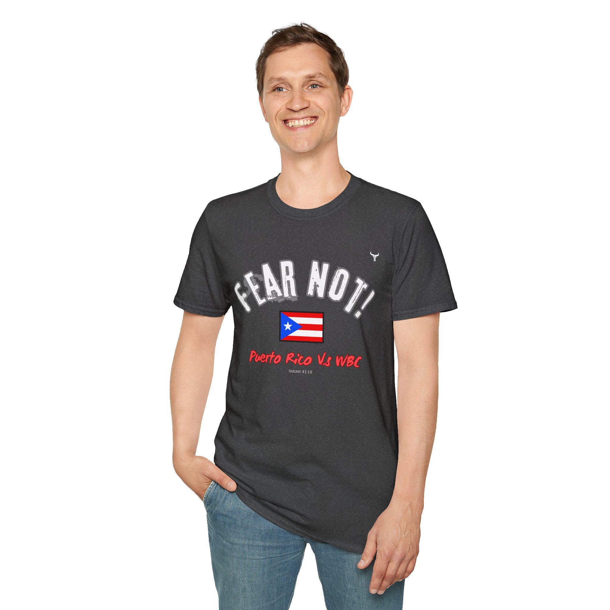 Fear Not Isaiah 4:10 Puerto Baseball Team T-Shirt