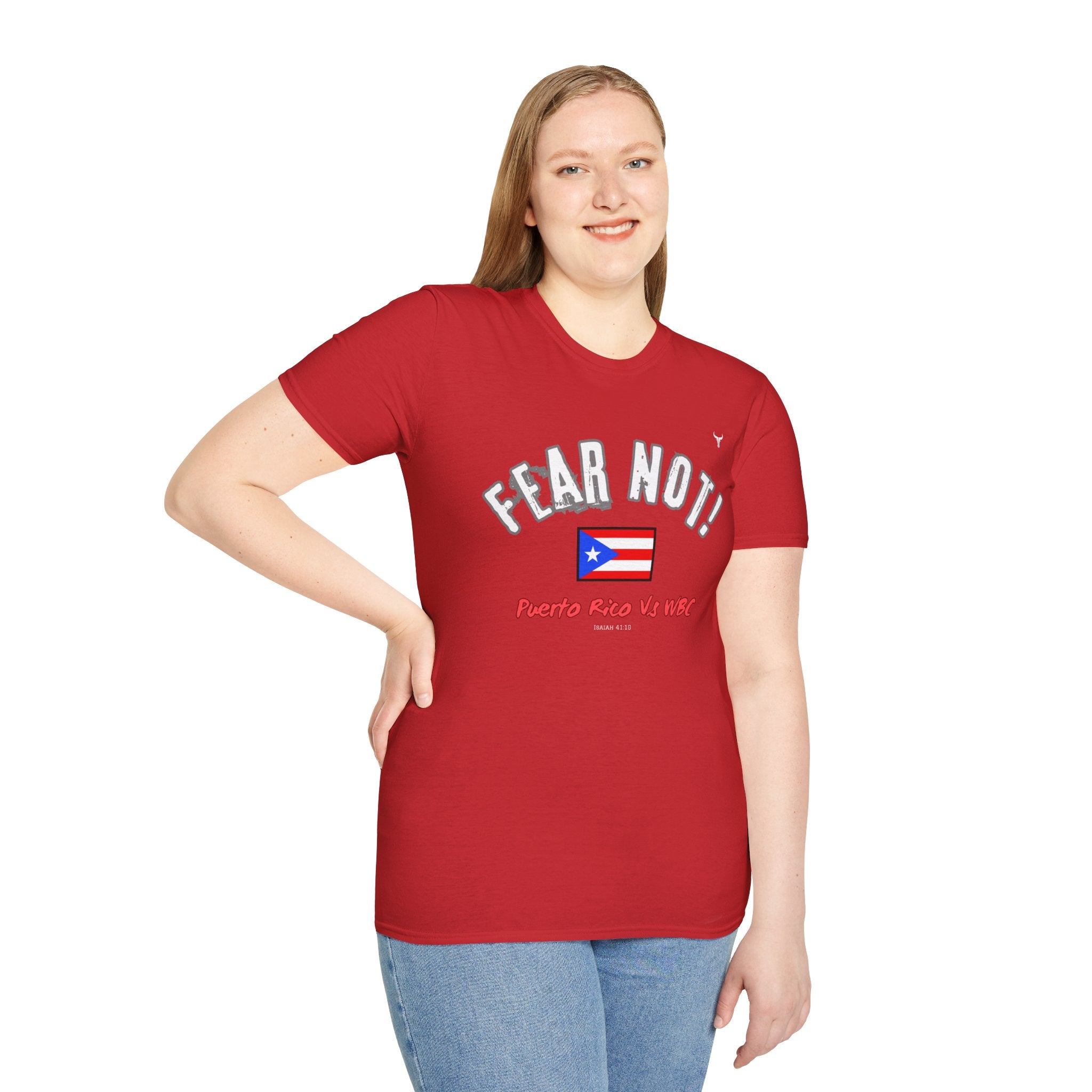 Fear Not Isaiah 4:10 Puerto Baseball Team T-Shirt