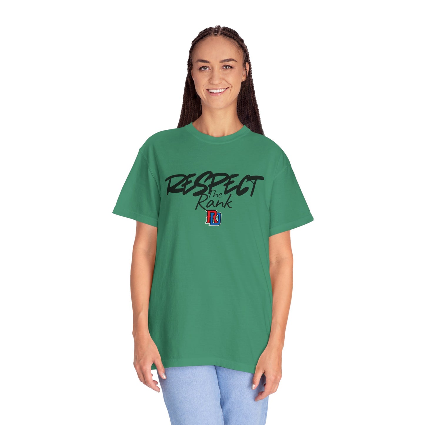 Respect the Rank Dominican Republic Baseball  Unisex Garment-Dyed T-shirt