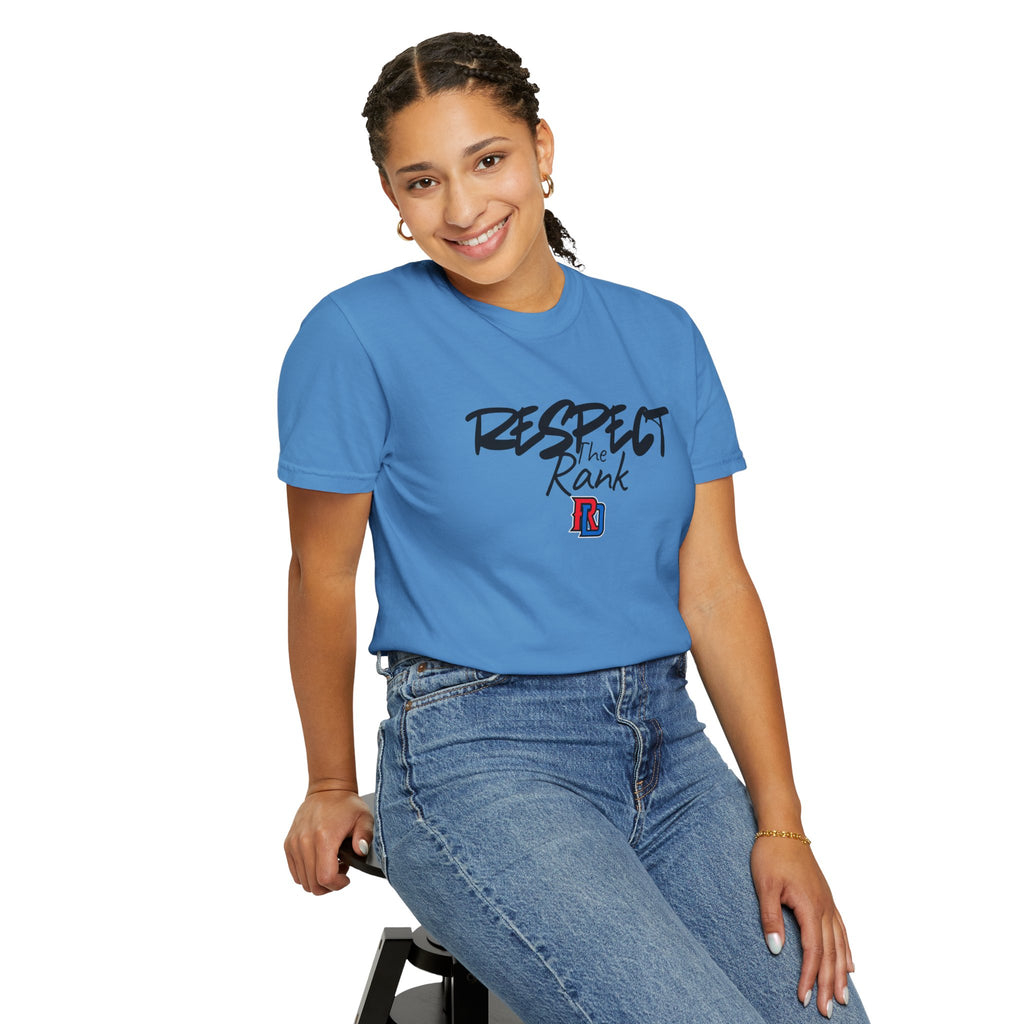 Respect the Rank Dominican Republic Baseball  Unisex Garment-Dyed T-shirt