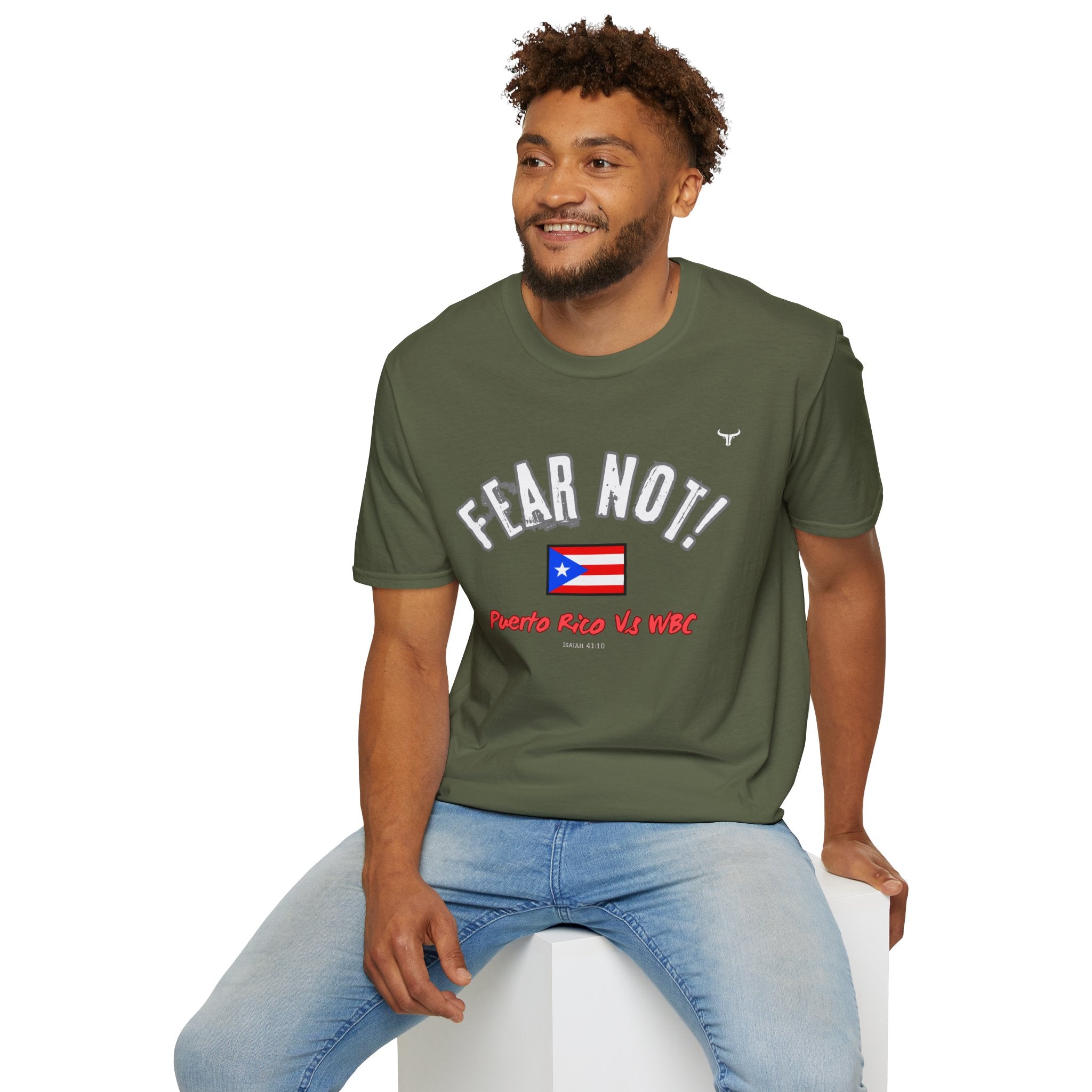 Fear Not Isaiah 4:10 Puerto Baseball Team T-Shirt
