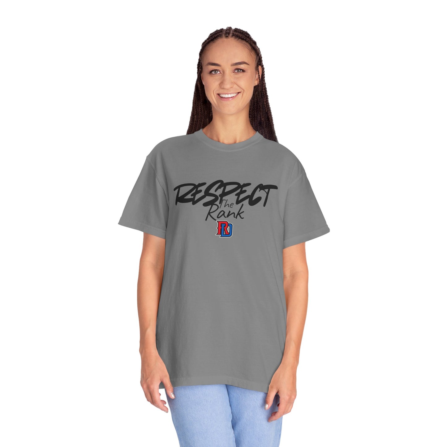 Respect the Rank Dominican Republic Baseball  Unisex Garment-Dyed T-shirt