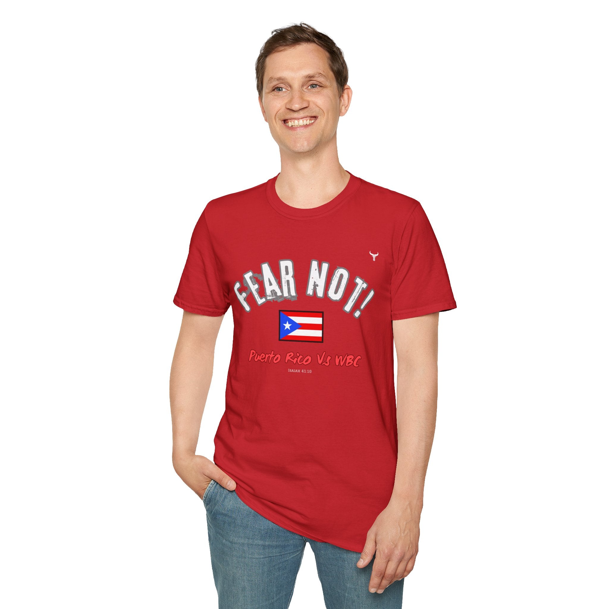 Fear Not Isaiah 4:10 Puerto Baseball Team T-Shirt