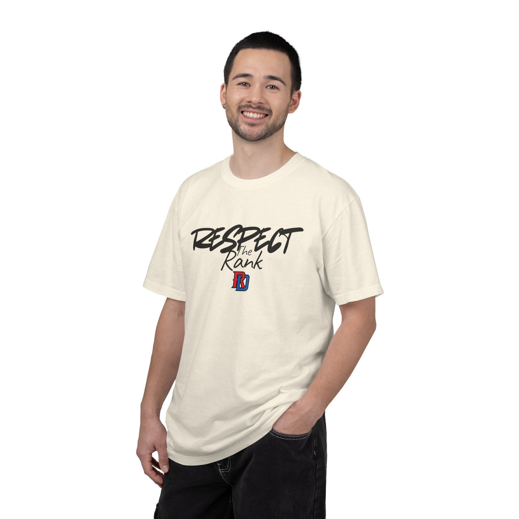 Respect the Rank Dominican Republic Baseball  Unisex Garment-Dyed T-shirt
