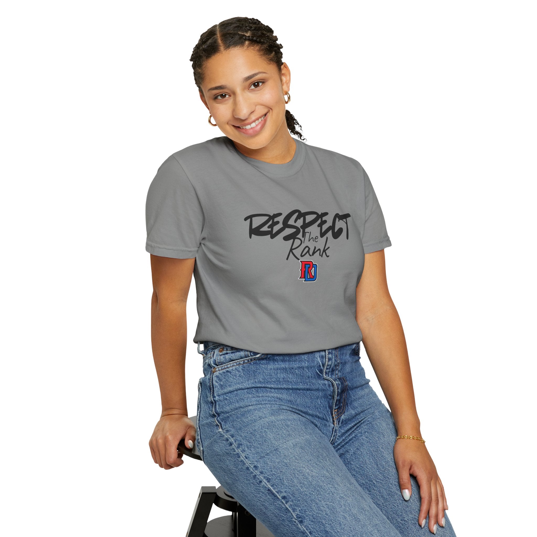 Respect the Rank Dominican Republic Baseball  Unisex Garment-Dyed T-shirt