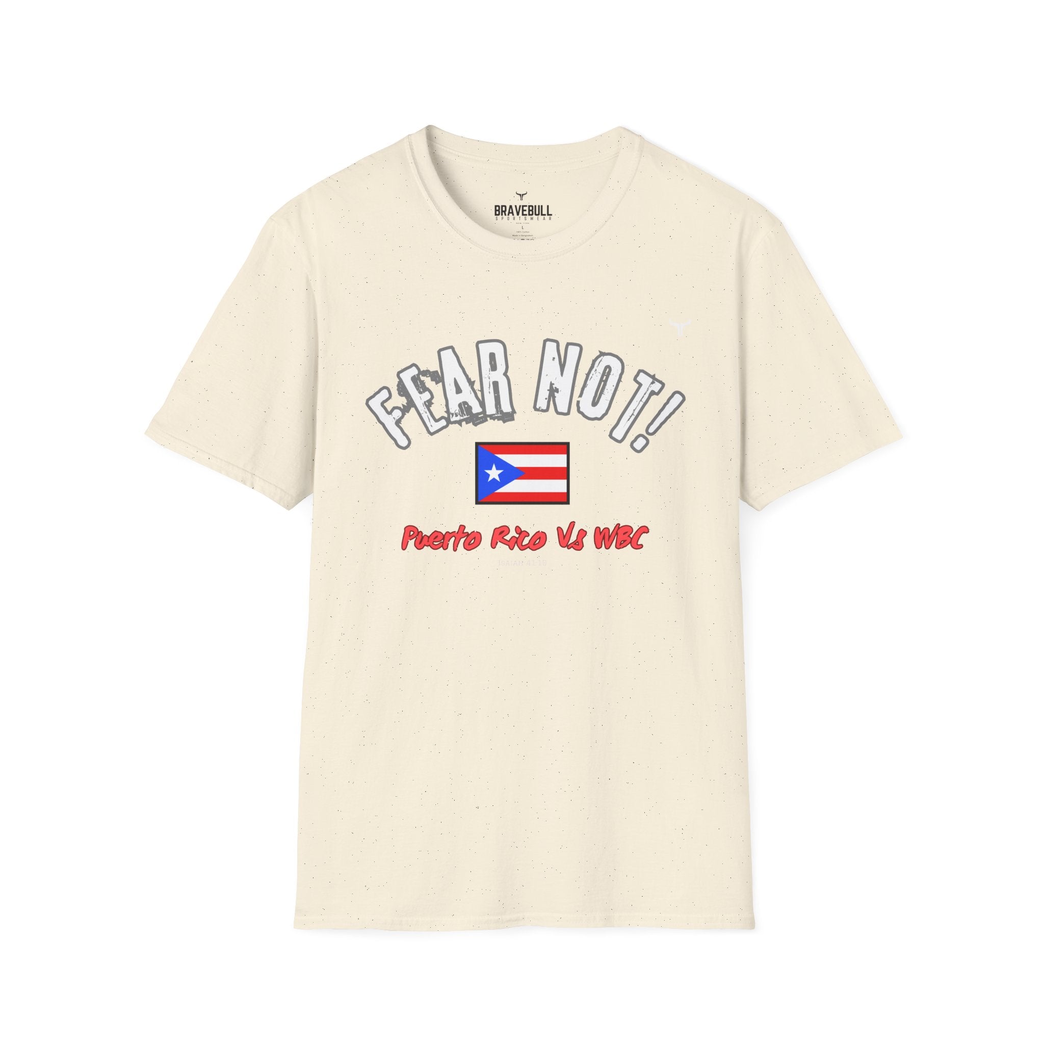 Fear Not Isaiah 4:10 Puerto Baseball Team T-Shirt