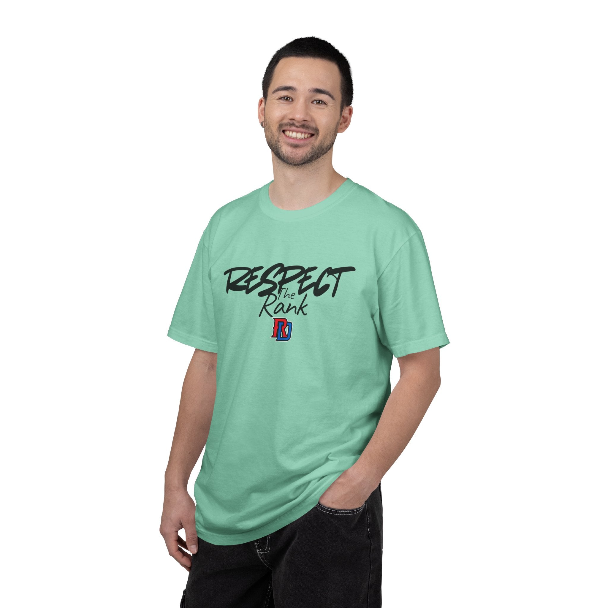 Respect the Rank Dominican Republic Baseball  Unisex Garment-Dyed T-shirt