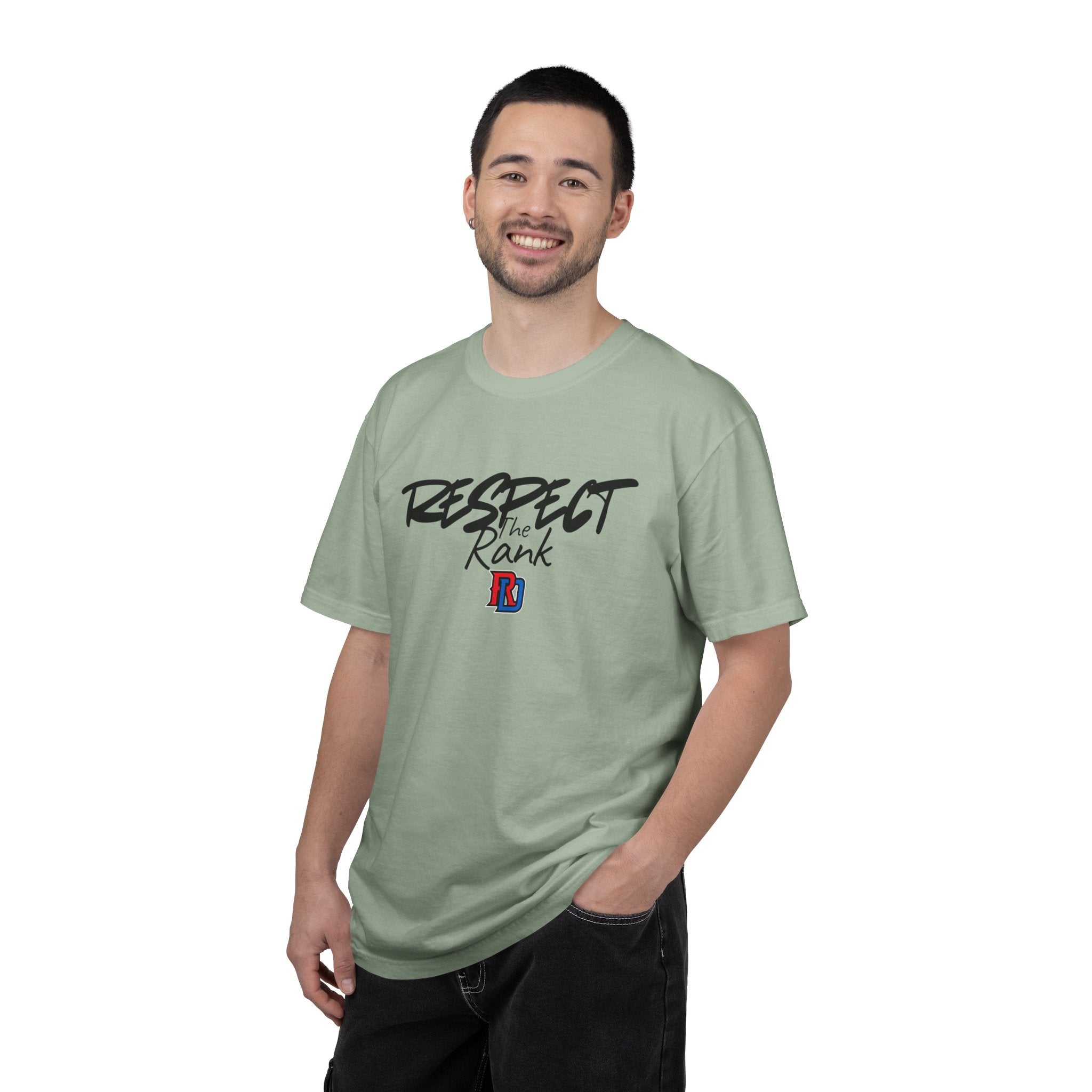 Respect the Rank Dominican Republic Baseball  Unisex Garment-Dyed T-shirt