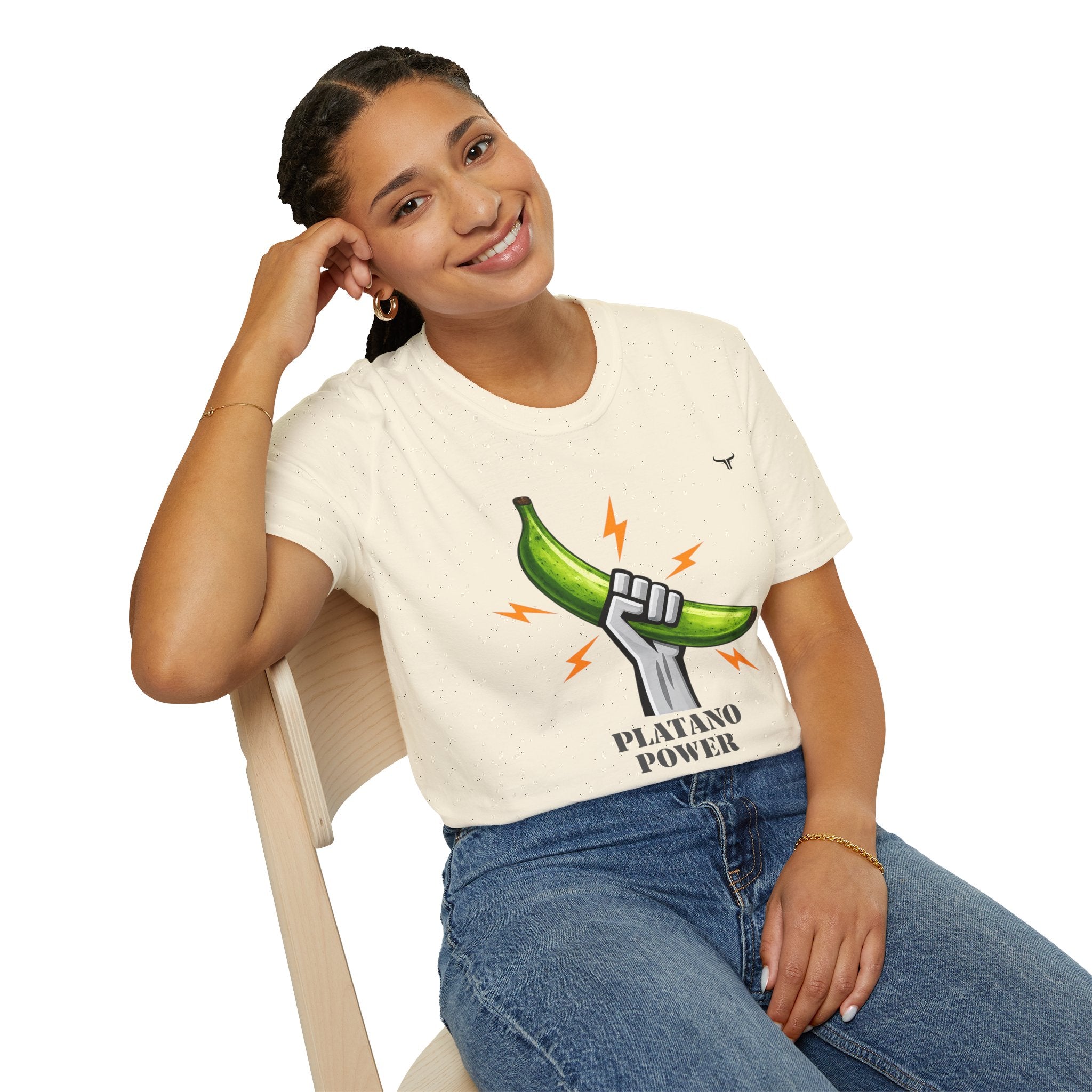 Platano Power T-Shirt – Celebrate Dominican Pride! Unisex Softstyle T-Shirt