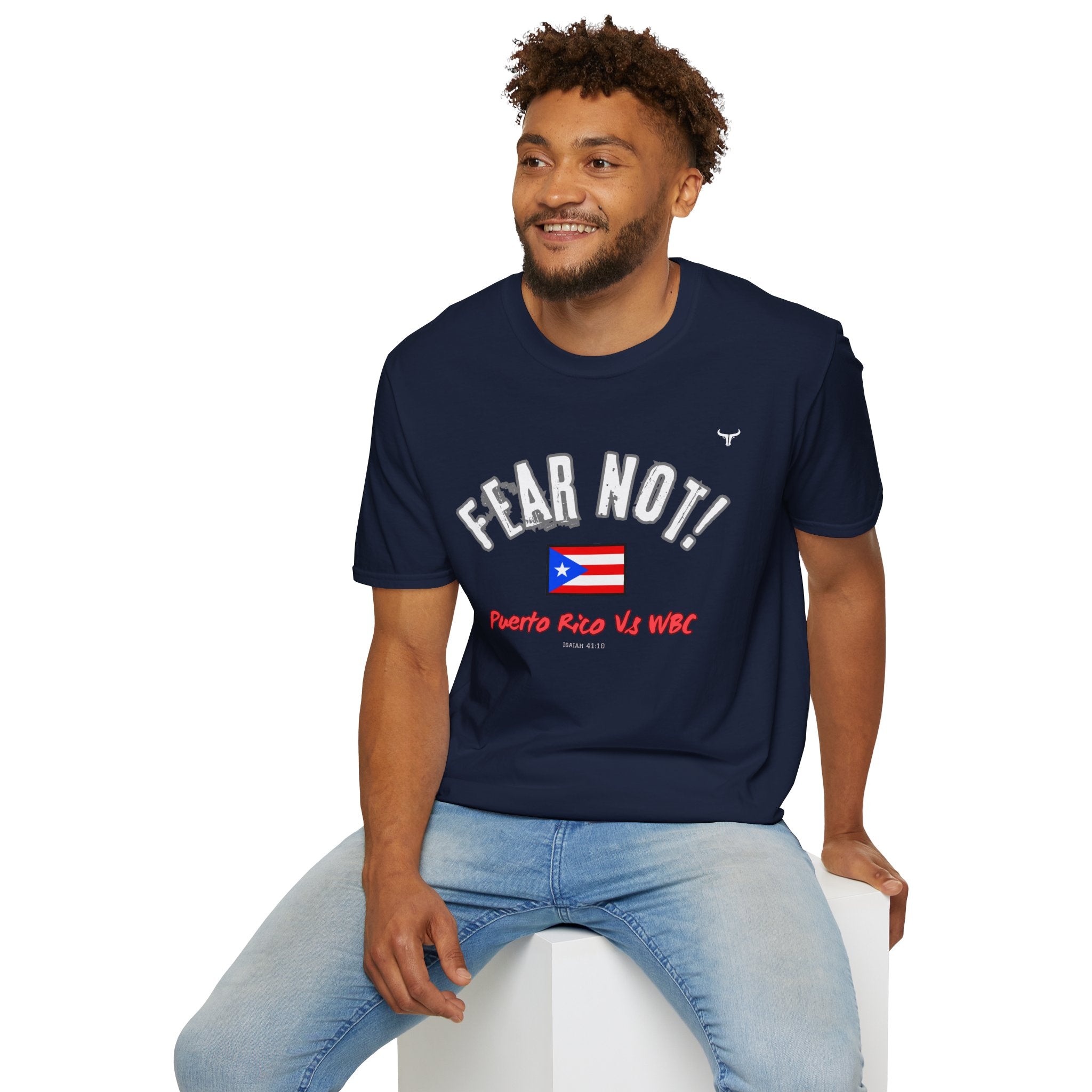 Fear Not Isaiah 4:10 Puerto Baseball Team T-Shirt