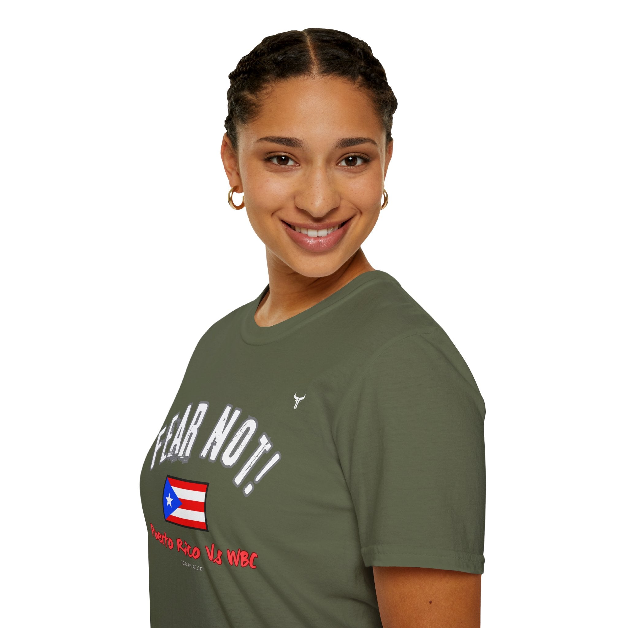 Fear Not Isaiah 4:10 Puerto Baseball Team T-Shirt