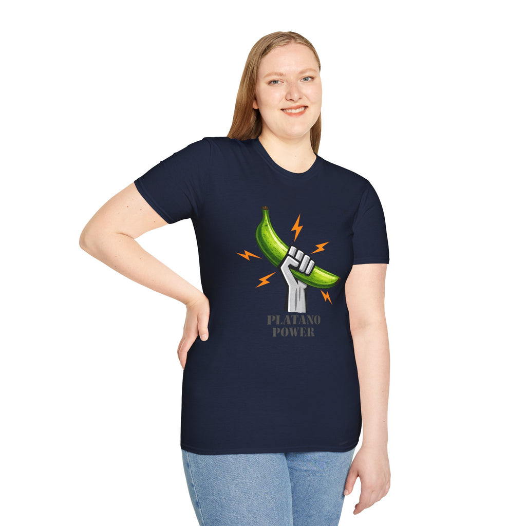 Platano Power T-Shirt – Celebrate Dominican Pride! Unisex Softstyle T-Shirt