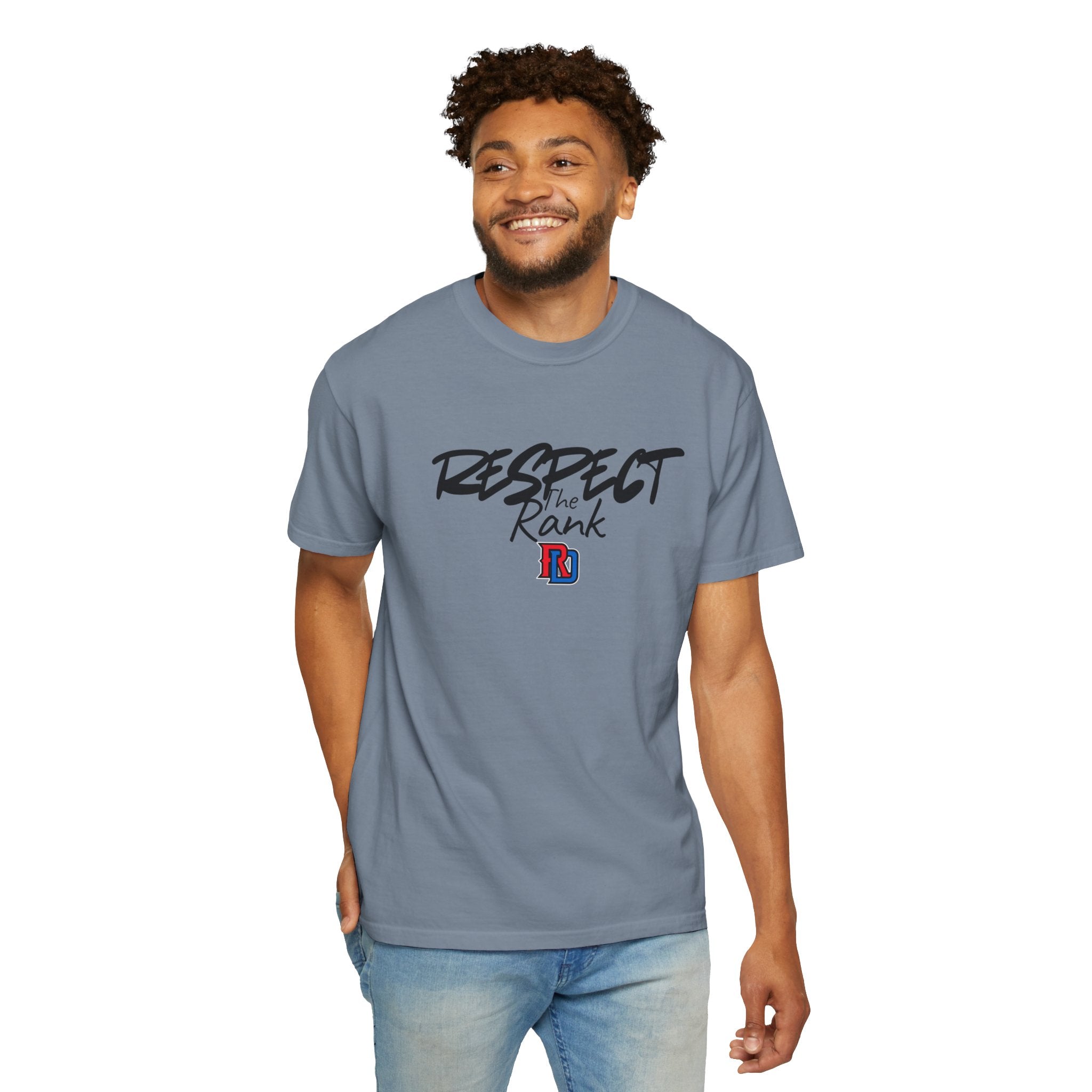 Respect the Rank Dominican Republic Baseball  Unisex Garment-Dyed T-shirt
