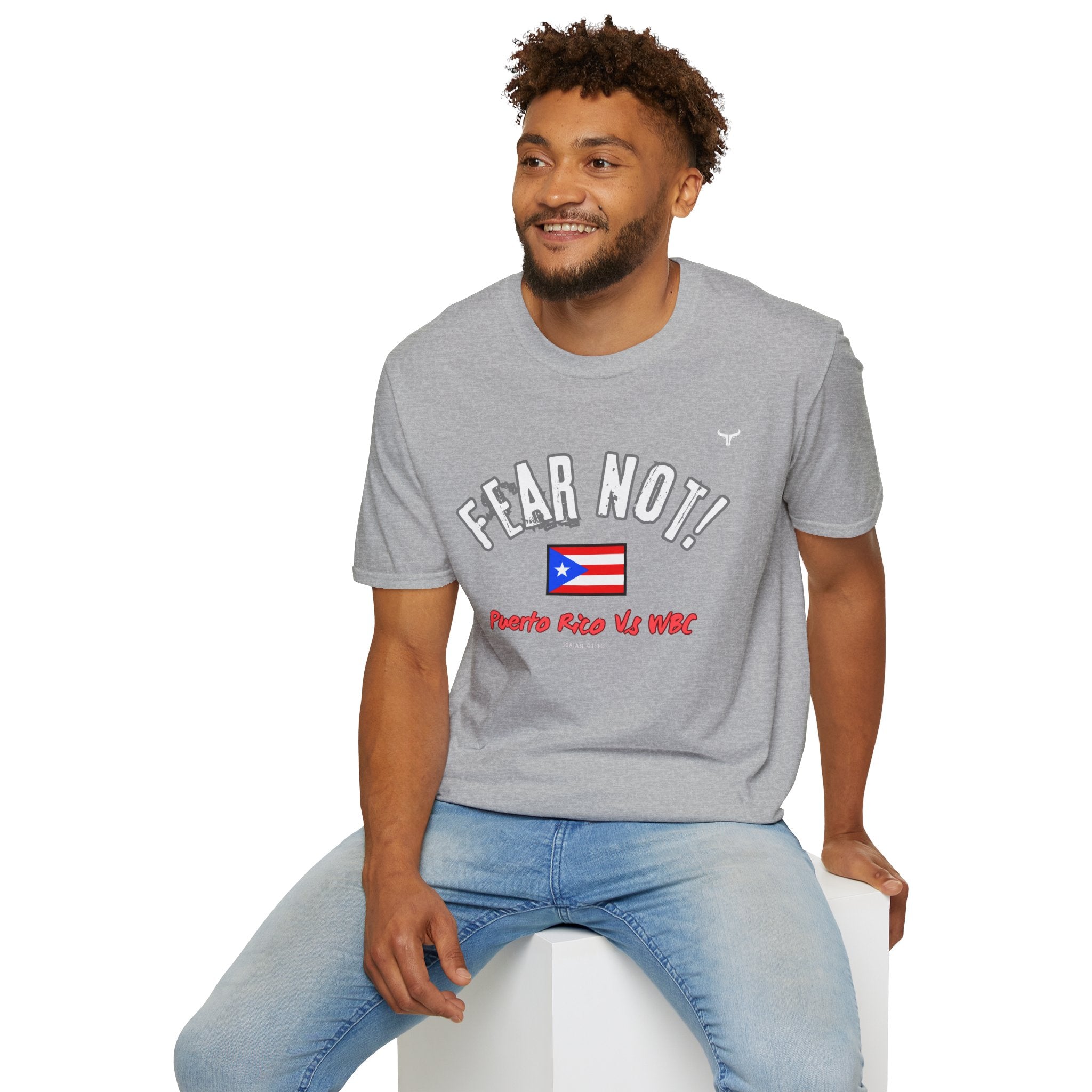 Fear Not Isaiah 4:10 Puerto Baseball Team T-Shirt