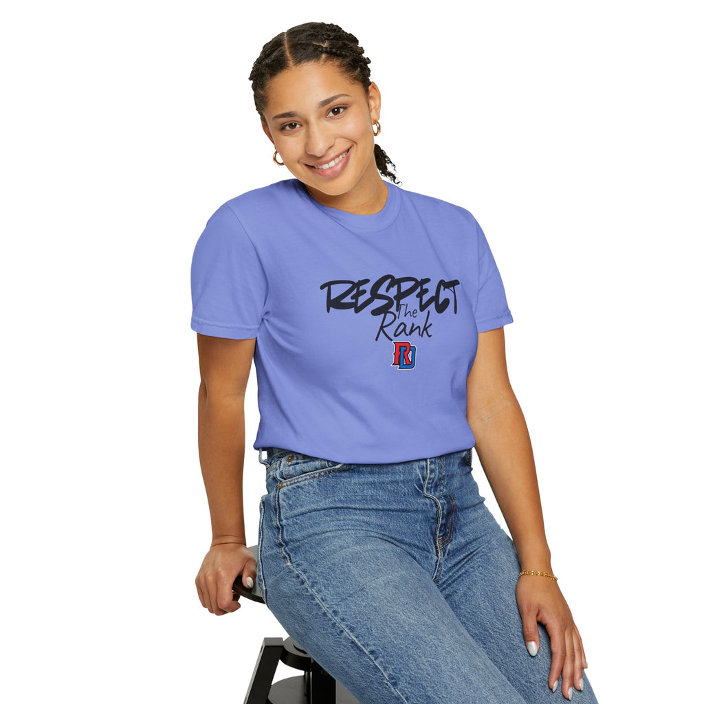 Respect the Rank Dominican Republic Baseball  Unisex Garment-Dyed T-shirt