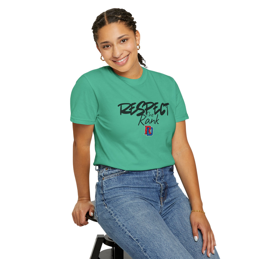 Respect the Rank Dominican Republic Baseball  Unisex Garment-Dyed T-shirt