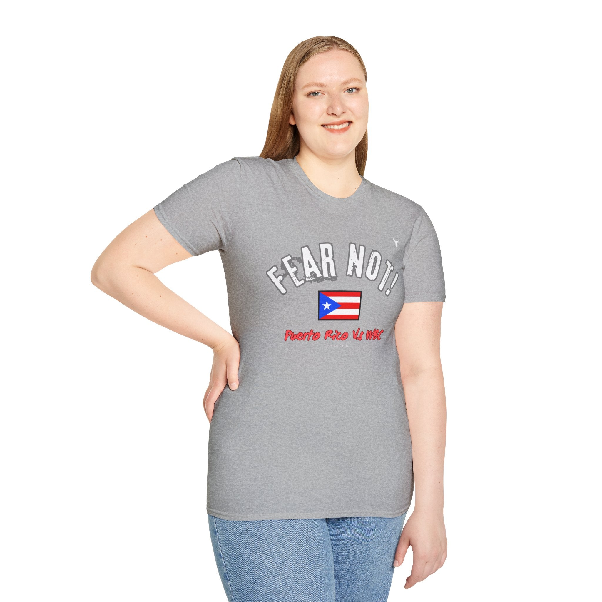 Fear Not Isaiah 4:10 Puerto Baseball Team T-Shirt