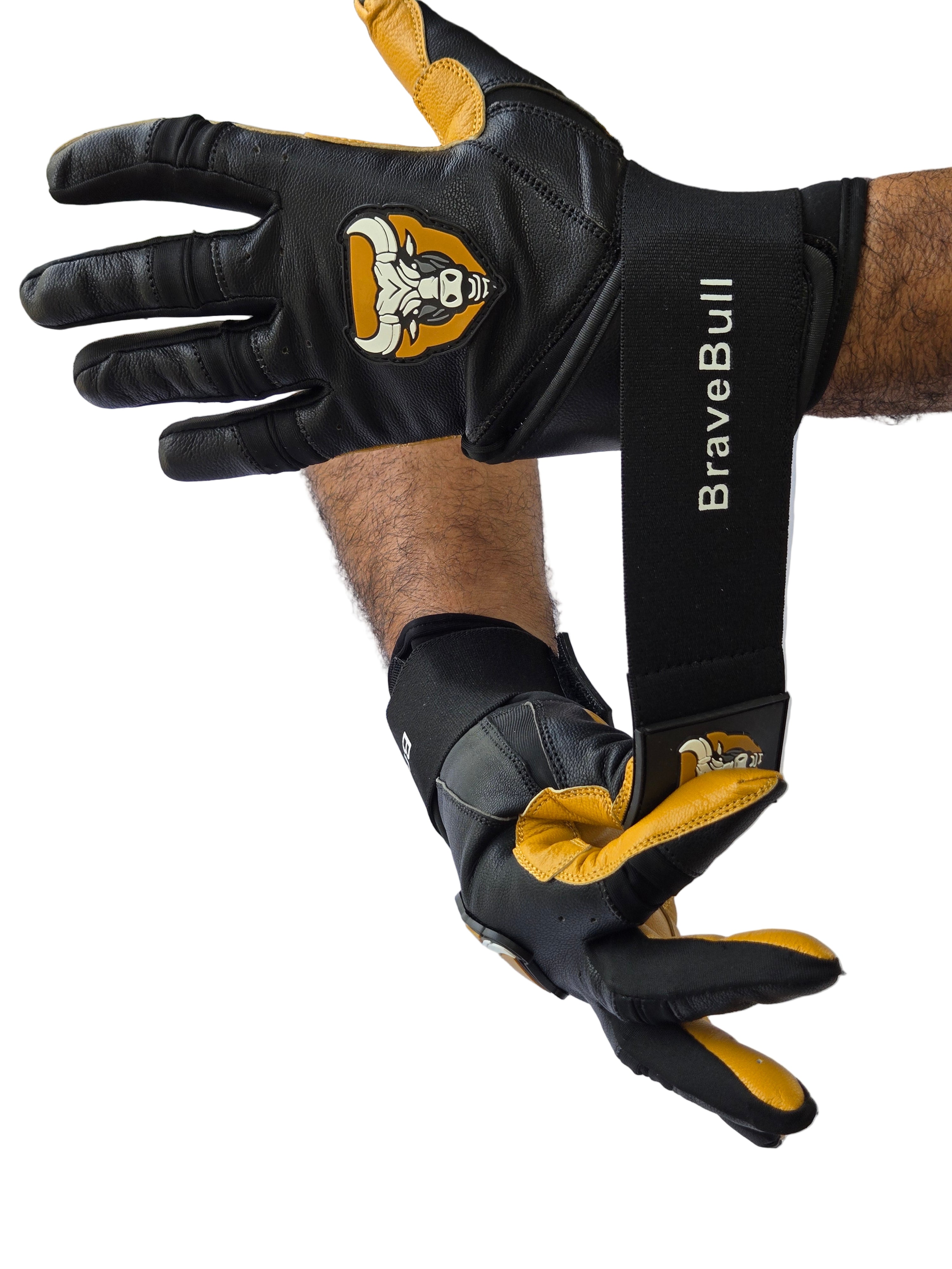 BraveBull Long Cuff Batting Gloves