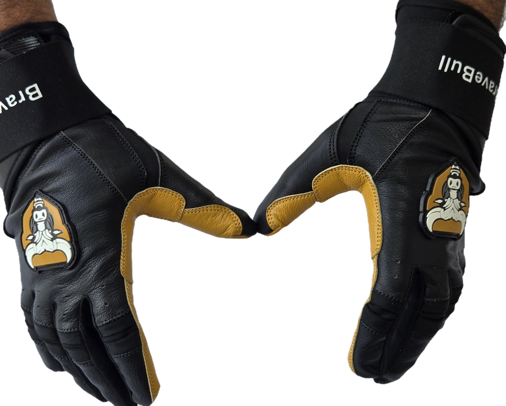 BraveBull Long Cuff Batting Gloves
