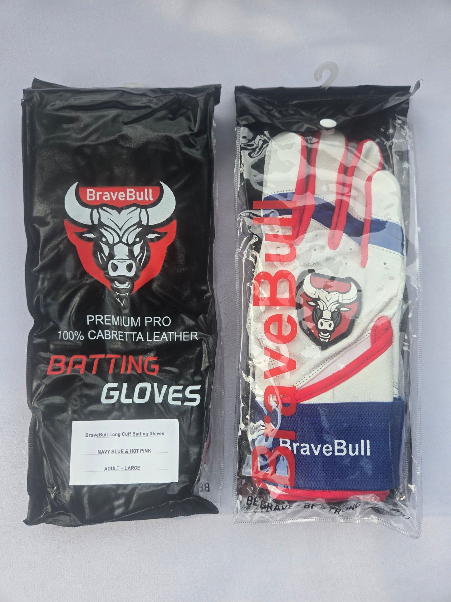 BraveBull Long Cuff Batting Gloves